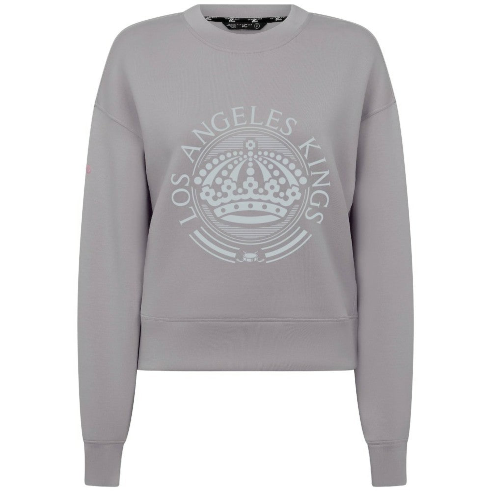 Los Angeles Kings Levelwear Women's Slate & Snow Sponge Tri-Blend Sweatshirt - Gray | US 203561126