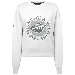 Minnesota Wild Levelwear Women's Slate & Snow Sponge Tri-Blend Sweatshirt - White | US 203561127