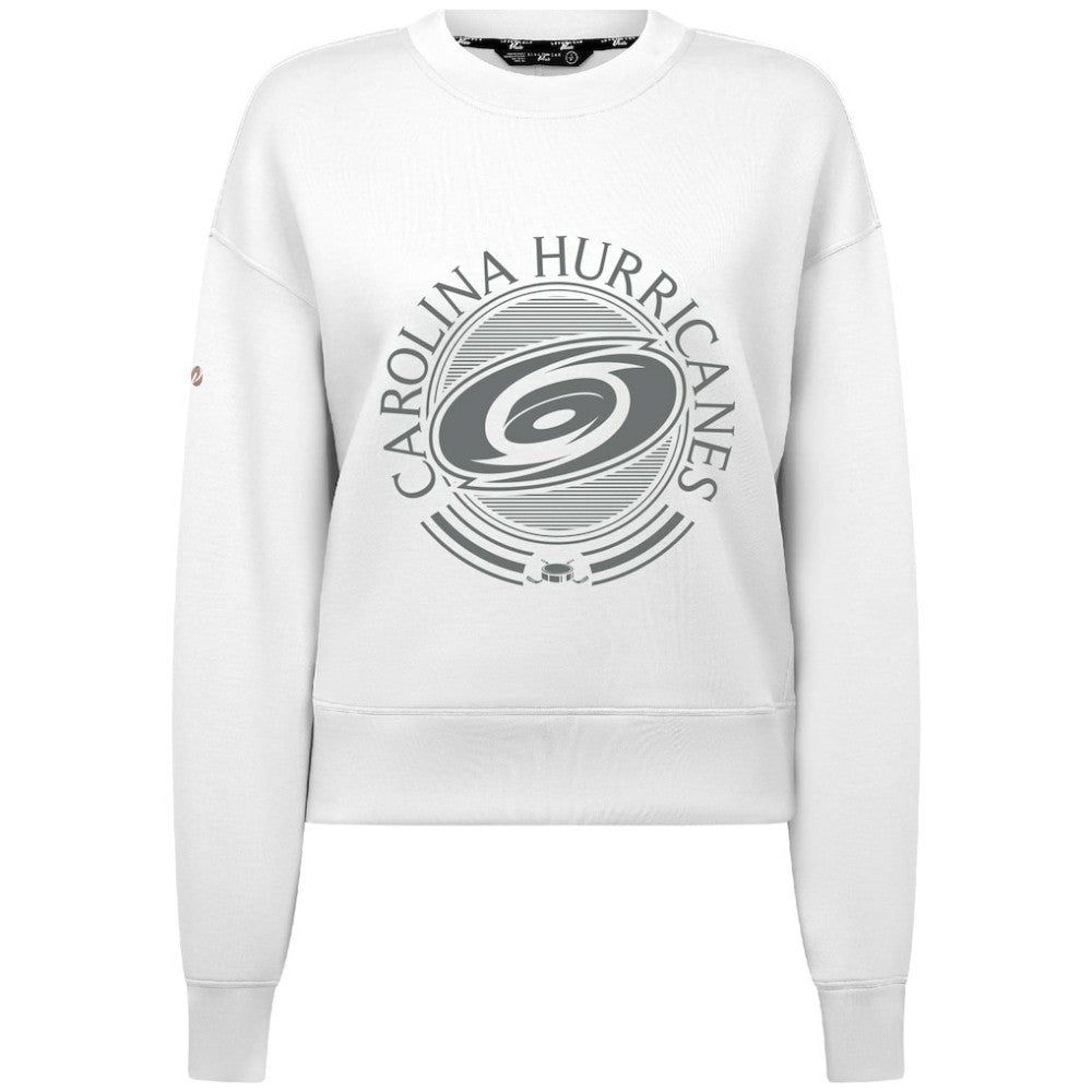 Carolina Hurricanes Levelwear Women's Slate & Snow Sponge Tri-Blend Sweatshirt - White | US 203561129