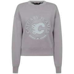 Calgary Flames Levelwear Women's Slate & Snow Sponge Tri-Blend Sweatshirt - Gray | US 203561131