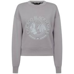 Chicago Blackhawks Levelwear Women's Slate & Snow Sponge Tri-Blend Sweatshirt - Gray | US 203561134