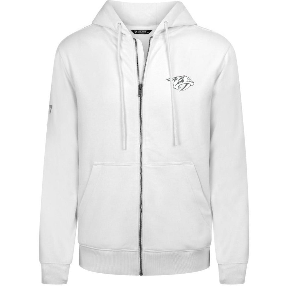 Nashville Predators Levelwear Podium Chenille Logo Full-Zip Hoodie - White | US 203561143
