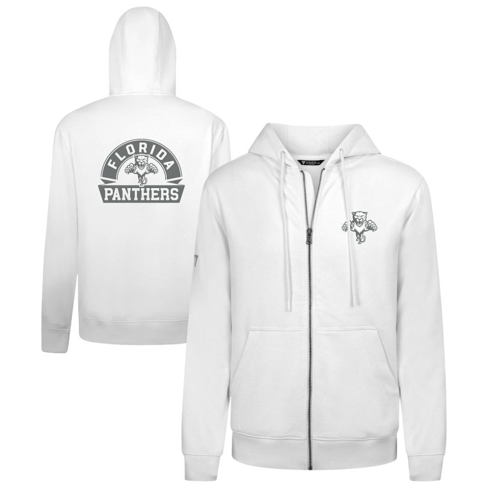 Florida Panthers Levelwear Podium Chenille Logo Full-Zip Hoodie - White | US 203561149