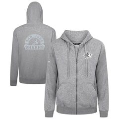 San Jose Sharks Levelwear Podium Chenille Logo Full-Zip Hoodie - Gray | US 203561151