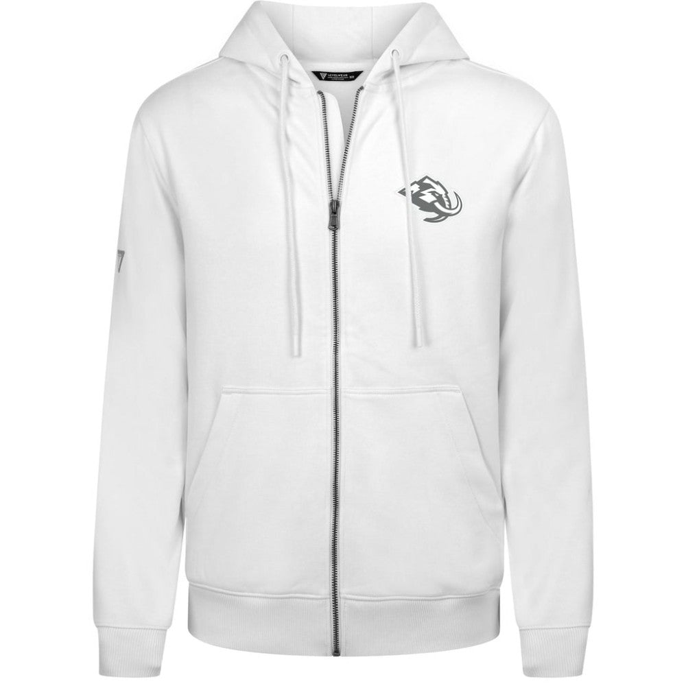 Utah Mammoth Levelwear Podium Chenille Logo Full-Zip Hoodie - White | US 203561155