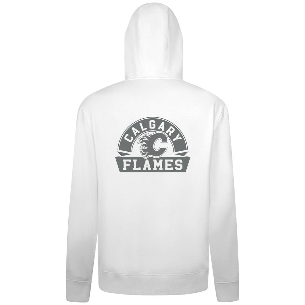 Calgary Flames Levelwear Podium Chenille Logo Full-Zip Hoodie - White | US 203561161