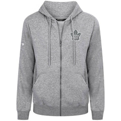 Toronto Maple Leafs Levelwear Podium Chenille Logo Full-Zip Hoodie - Gray | US 203561162