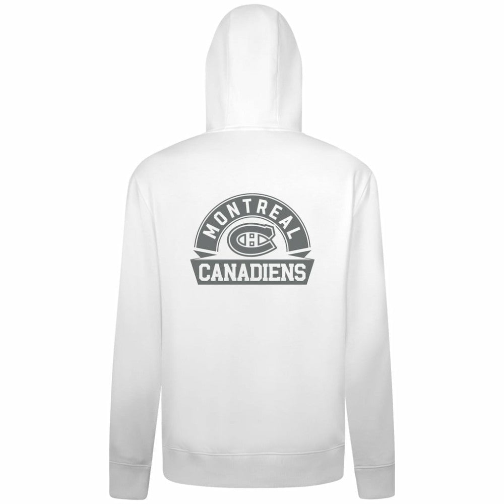 Montreal Canadiens Levelwear Podium Chenille Logo Full-Zip Hoodie - White | US 203561163