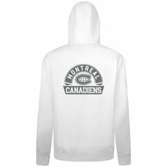 Montreal Canadiens Levelwear Podium Chenille Logo Full-Zip Hoodie - White | US 203561163