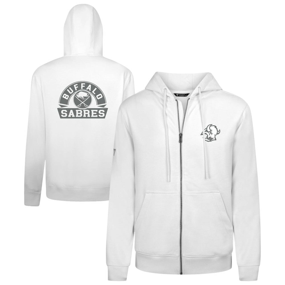 Buffalo Sabres Levelwear Podium Chenille Logo Full-Zip Hoodie - White | US 203561164