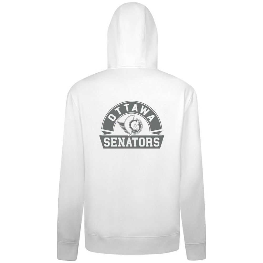 Ottawa Senators Levelwear Podium Chenille Logo Full-Zip Hoodie - White | US 203561168