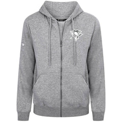 Pittsburgh Penguins Levelwear Podium Chenille Logo Full-Zip Hoodie - Gray | US 203561172