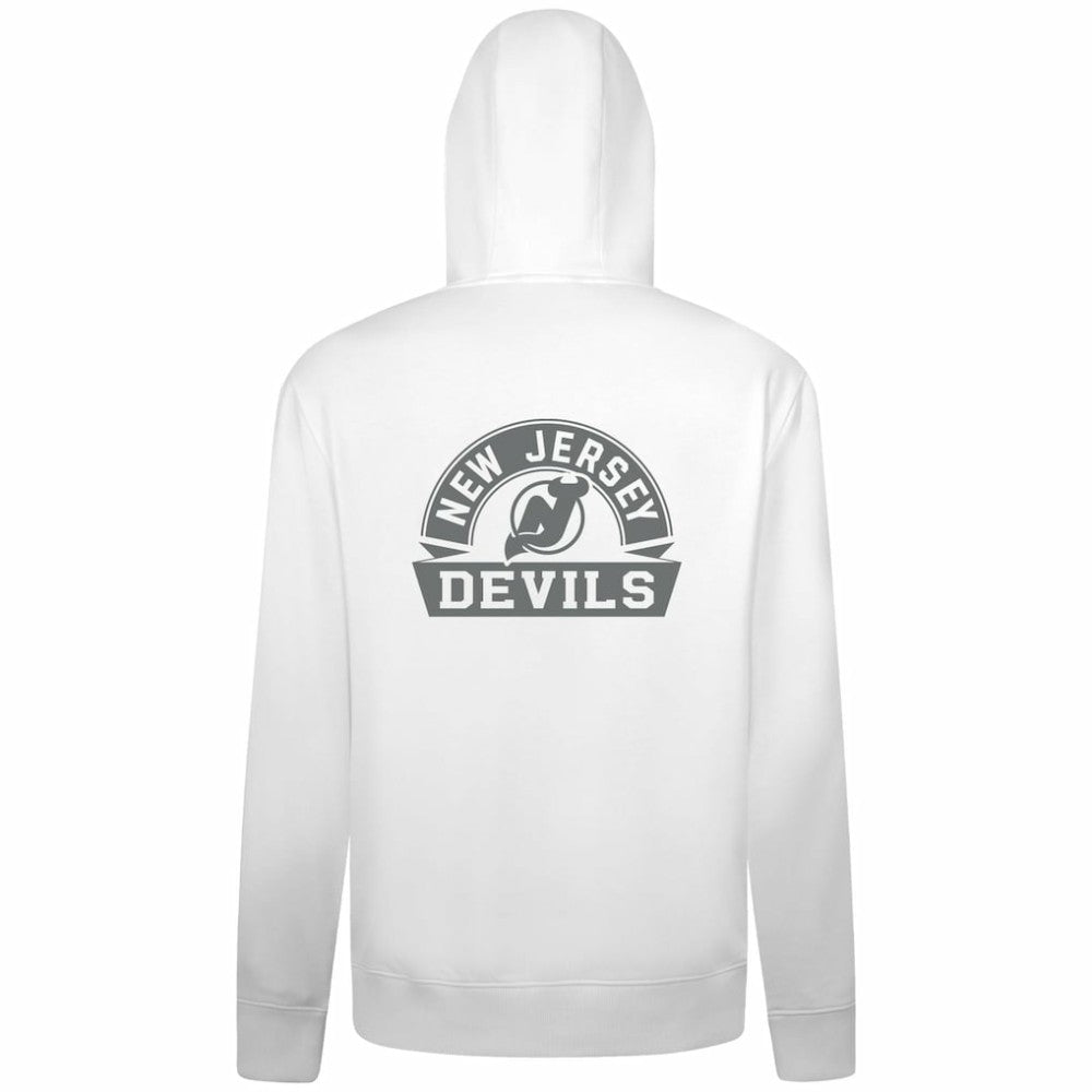 New Jersey Devils Levelwear Podium Chenille Logo Full-Zip Hoodie - White | US 203561175