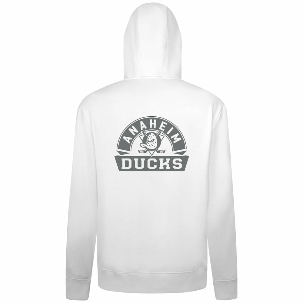 Anaheim Ducks Levelwear Podium Banner Arch Full-Zip Hoodie - White | US 203561176