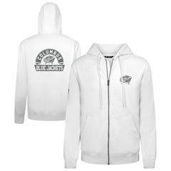 Columbus Blue Jackets Levelwear Podium Banner Arch Full-Zip Hoodie - White | US 203561181