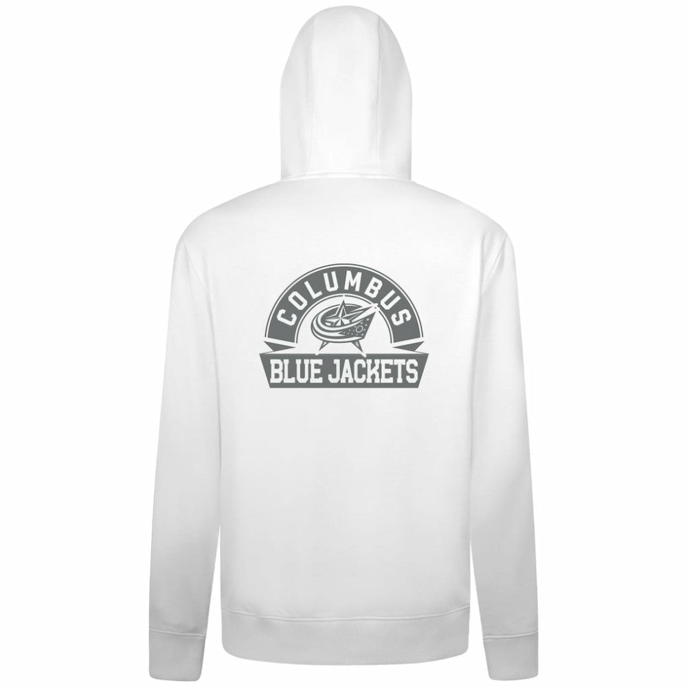Columbus Blue Jackets Levelwear Podium Banner Arch Full-Zip Hoodie - White | US 203561181