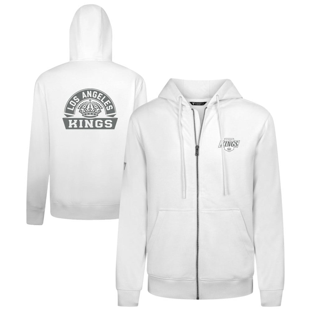 Los Angeles Kings Levelwear Podium Banner Arch Full-Zip Hoodie - White | US 203561186