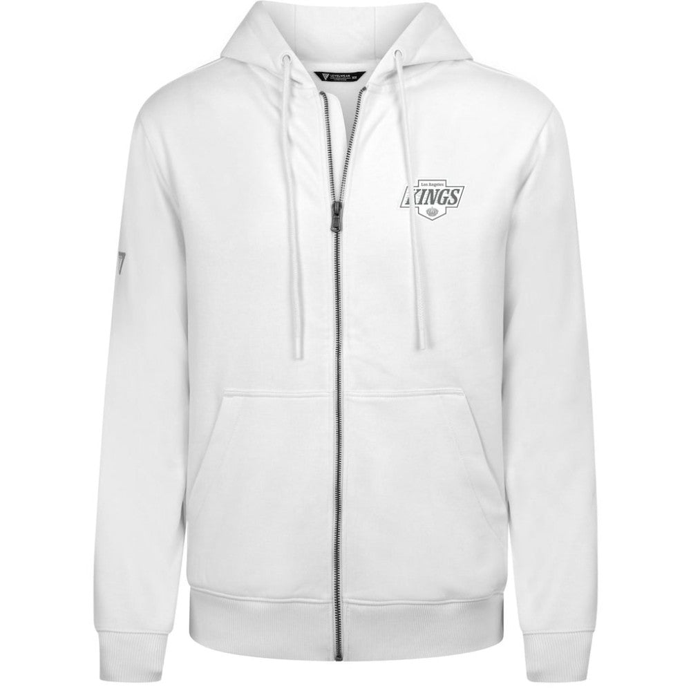 Los Angeles Kings Levelwear Podium Banner Arch Full-Zip Hoodie - White | US 203561186
