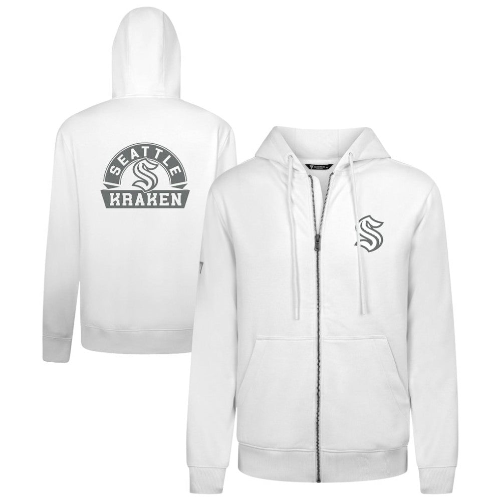Seattle Kraken Levelwear Podium Banner Arch Full-Zip Hoodie - White | US 203561190