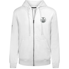 Edmonton Oilers Levelwear Podium Banner Arch Full-Zip Hoodie - White | US 203561194