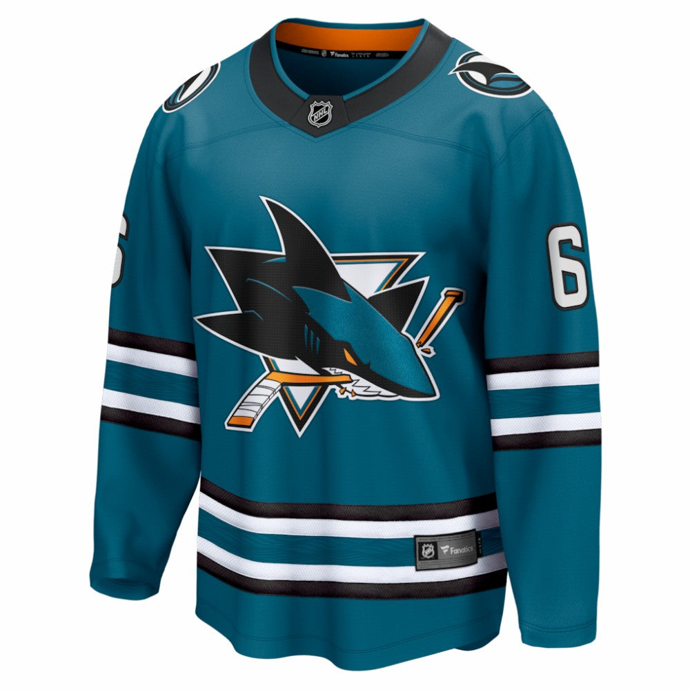 Sam Dickinson San Jose Sharks Fanatics Home Breakaway Jersey - Teal | US 203563399