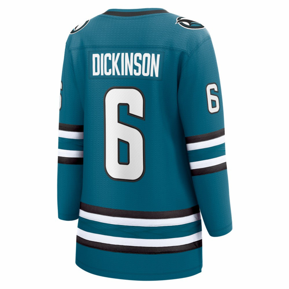 Sam Dickinson San Jose Sharks Fanatics Women's Home Breakaway Jersey - Teal | US 203563400