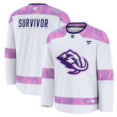 Utah Mammoth Fanatics Hockey Fights Cancer Survivor Practice Jersey - White | US 203564949