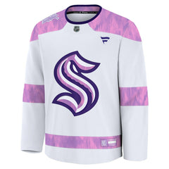 Seattle Kraken Fanatics Hockey Fights Cancer Survivor Practice Jersey - White | US 203564952