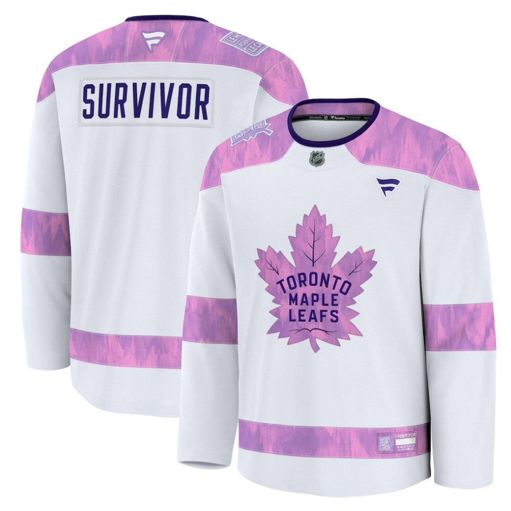 Toronto Maple Leafs Fanatics Hockey Fights Cancer Survivor Practice Jersey - White | US 203564958