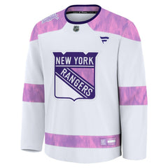New York Rangers Fanatics Hockey Fights Cancer Survivor Practice Jersey - White | US 203564959