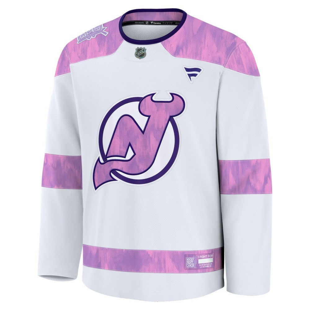 New Jersey Devils Fanatics Hockey Fights Cancer Survivor Practice Jersey - White | US 203564964