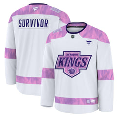 Los Angeles Kings Fanatics Hockey Fights Cancer Survivor Practice Jersey - White | US 203564965