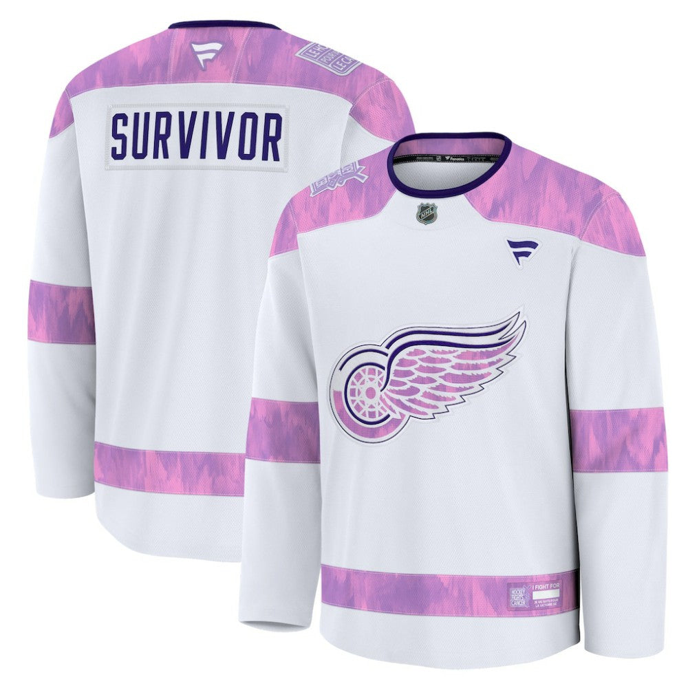 Detroit Red Wings Fanatics Hockey Fights Cancer Survivor Practice Jersey - White | US 203564973