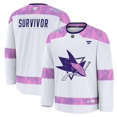 San Jose Sharks Fanatics Hockey Fights Cancer Survivor Practice Jersey - White | US 203564980