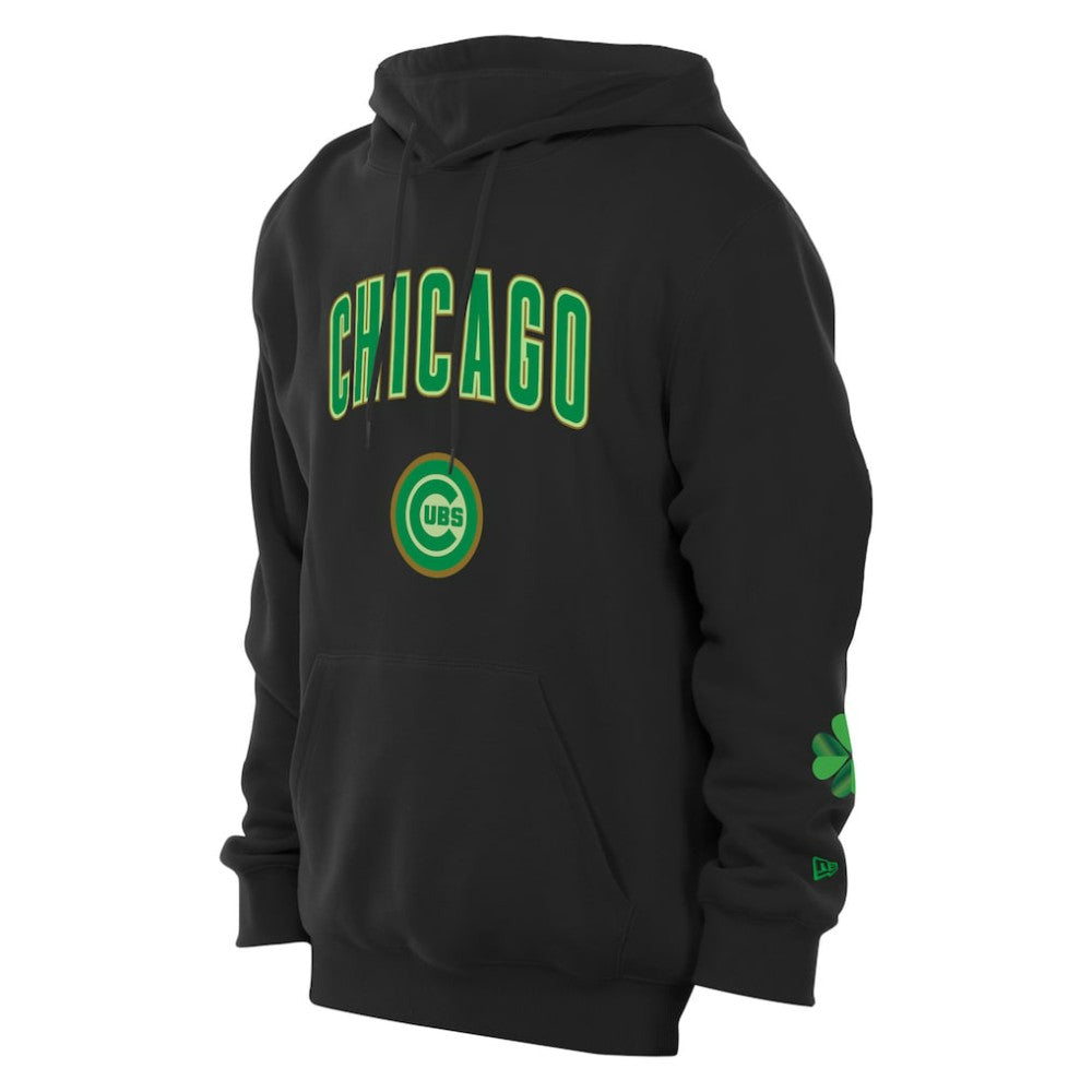 Chicago Cubs New Era 2026 St. Patrick's Day Fleece Hoodie - Black Hoodies