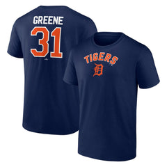 Riley Greene Detroit Tigers Winning Streak Name & Number T-Shirt - Navy T-shirts