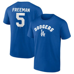 Freddie Freeman Los Angeles Dodgers Winning Streak Name & Number T-Shirt - Royal T-shirts