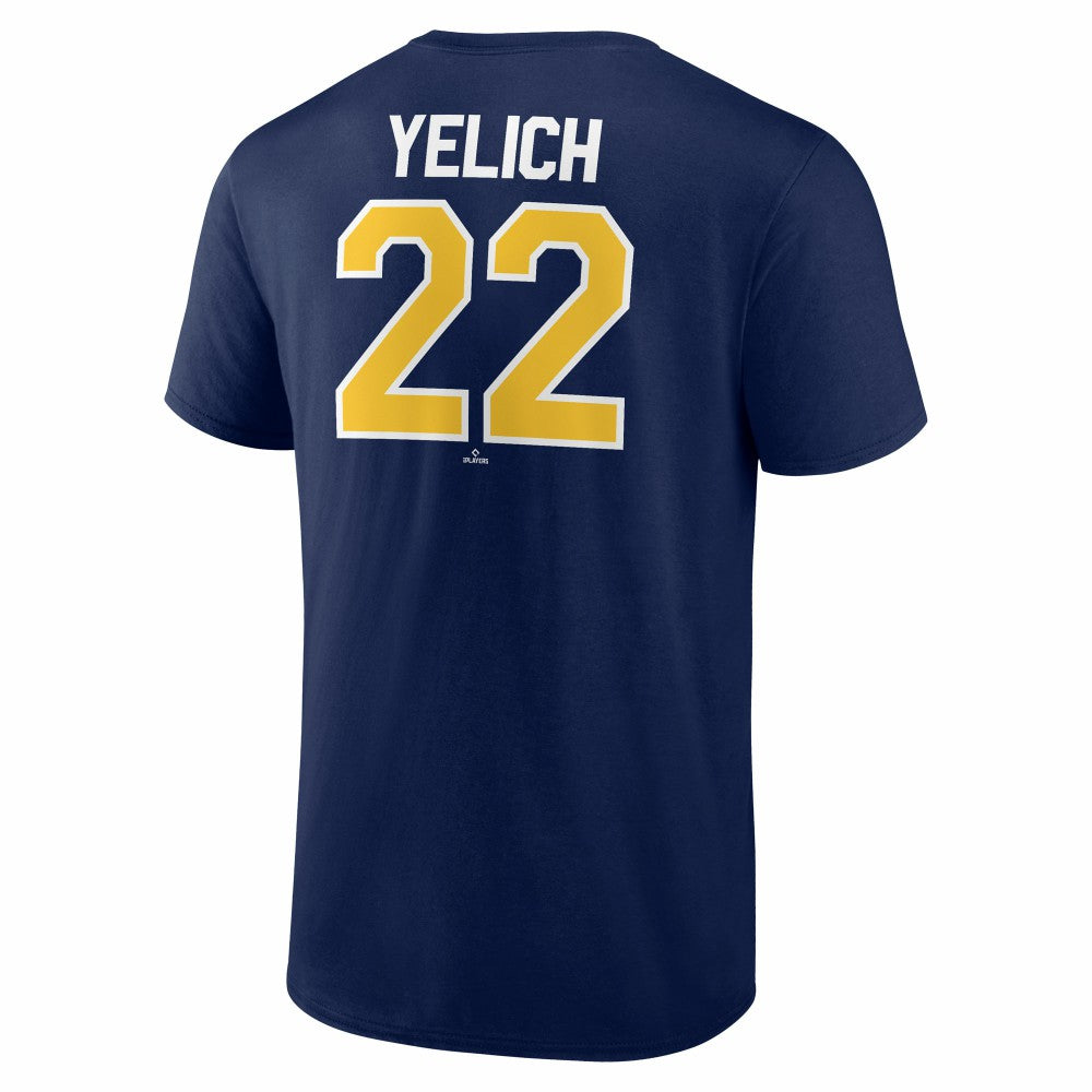 Christian Yelich Milwaukee Brewers Winning Streak Name & Number T-Shirt - Navy T-shirts