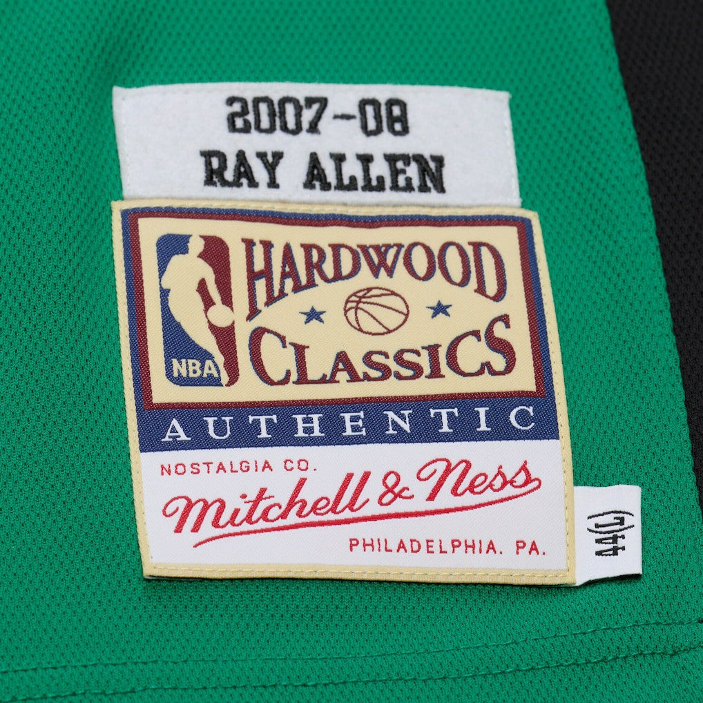 Ray Allen Boston Celtics 2007-08 Hardwood Classics Authentic Jersey Kelly Green - Mitchell & Ness