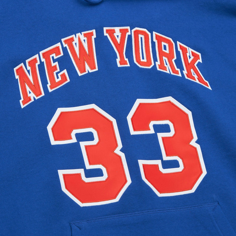 Patrick Ewing New York Knicks Name & Number Hoodie Blue - Mitchell & Ness outlet