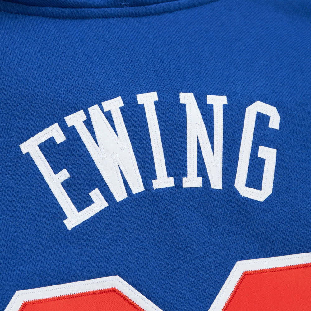 Patrick Ewing New York Knicks Name & Number Hoodie Blue - Mitchell & Ness outlet