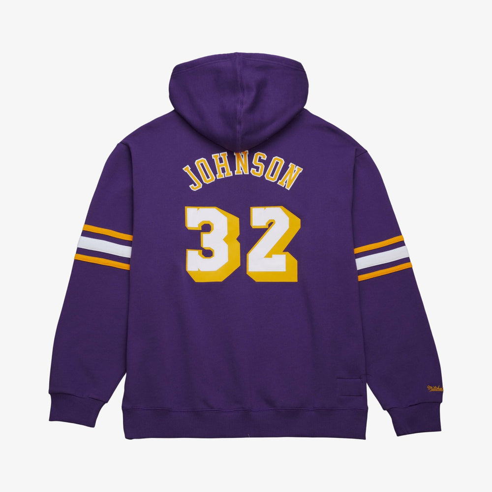 Magic Johnson Los Angeles Lakers Name & Number Hoodie Purple - Mitchell & Ness