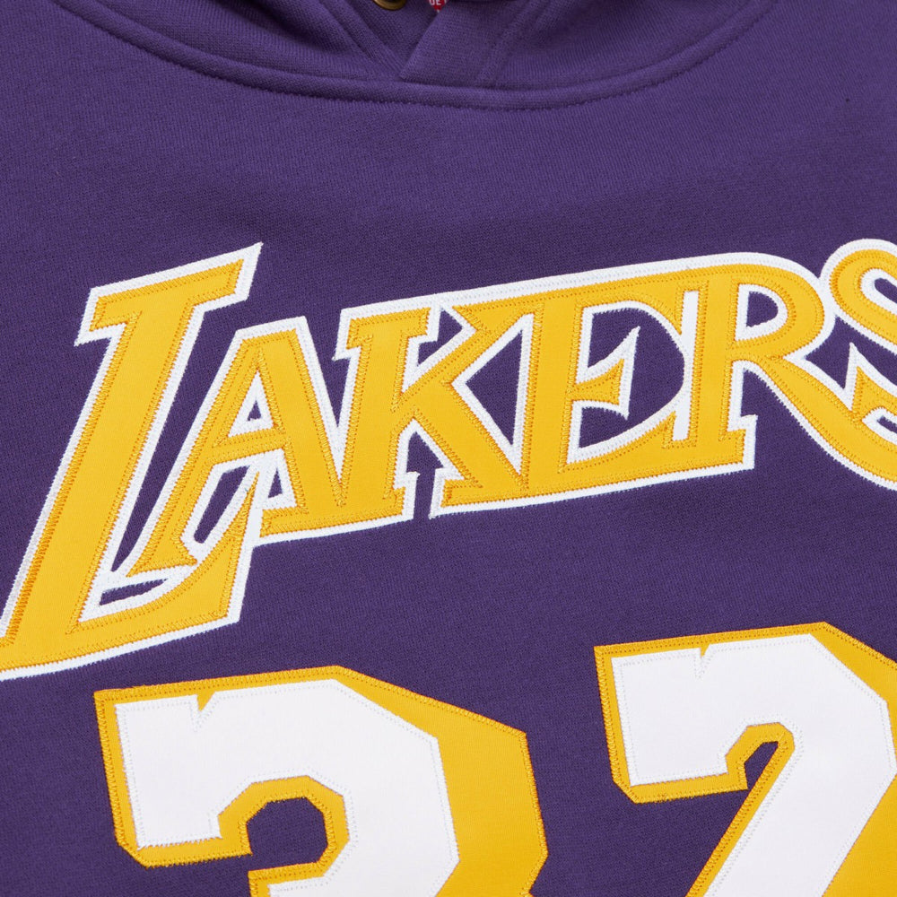Magic Johnson Los Angeles Lakers Name & Number Hoodie Purple - Mitchell & Ness