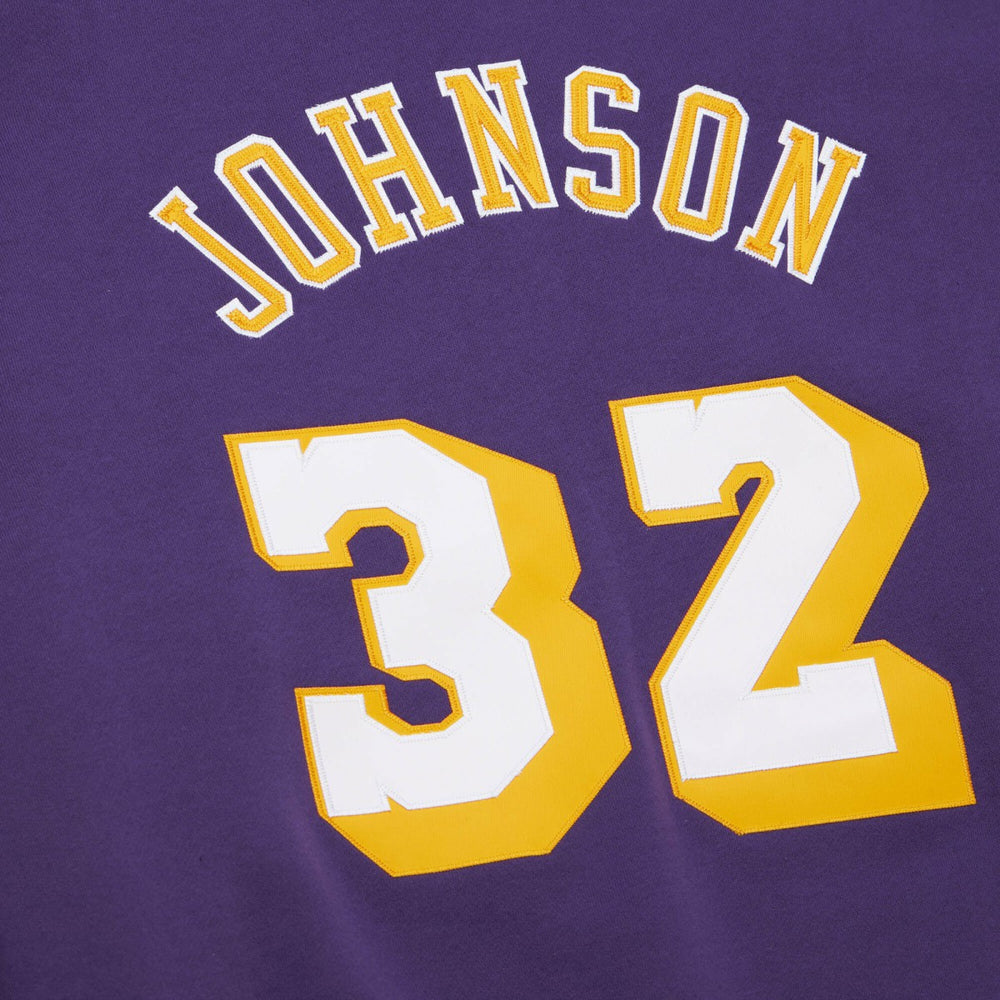 Magic Johnson Los Angeles Lakers Name & Number Hoodie Purple - Mitchell & Ness