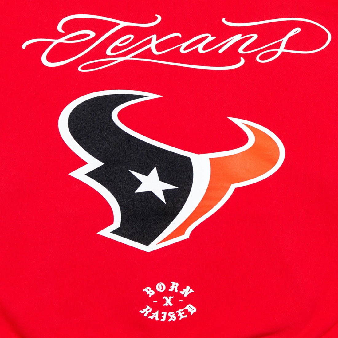 Houston Texans Born x Raised Unisex Fine Line Hoodie - Red Hoodies