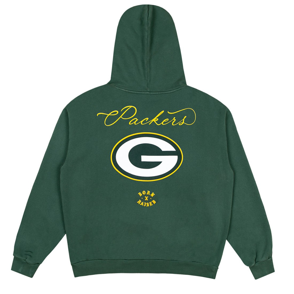 Green Bay Packers Born x Raised Unisex Fine Line Hoodie - Green Hoodies