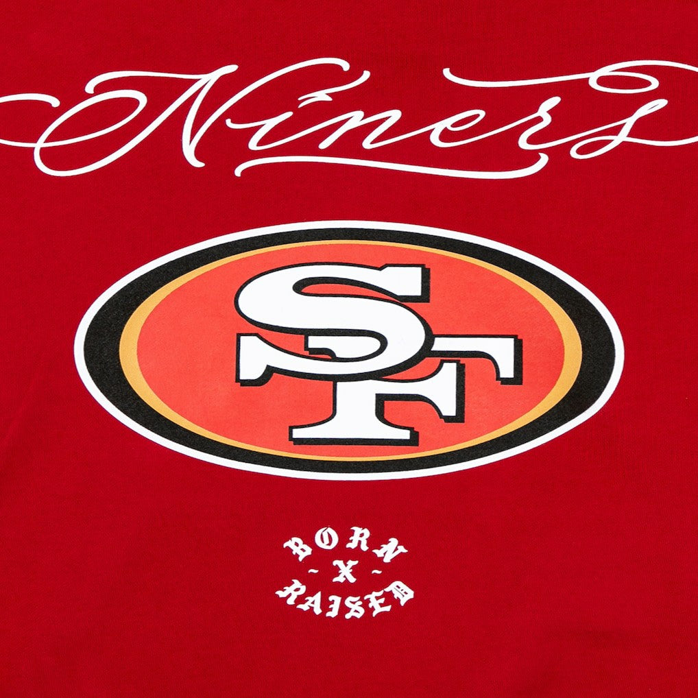 San Francisco 49ers Born x Raised Unisex Fine Line Hoodie - Scarlet Hoodies
