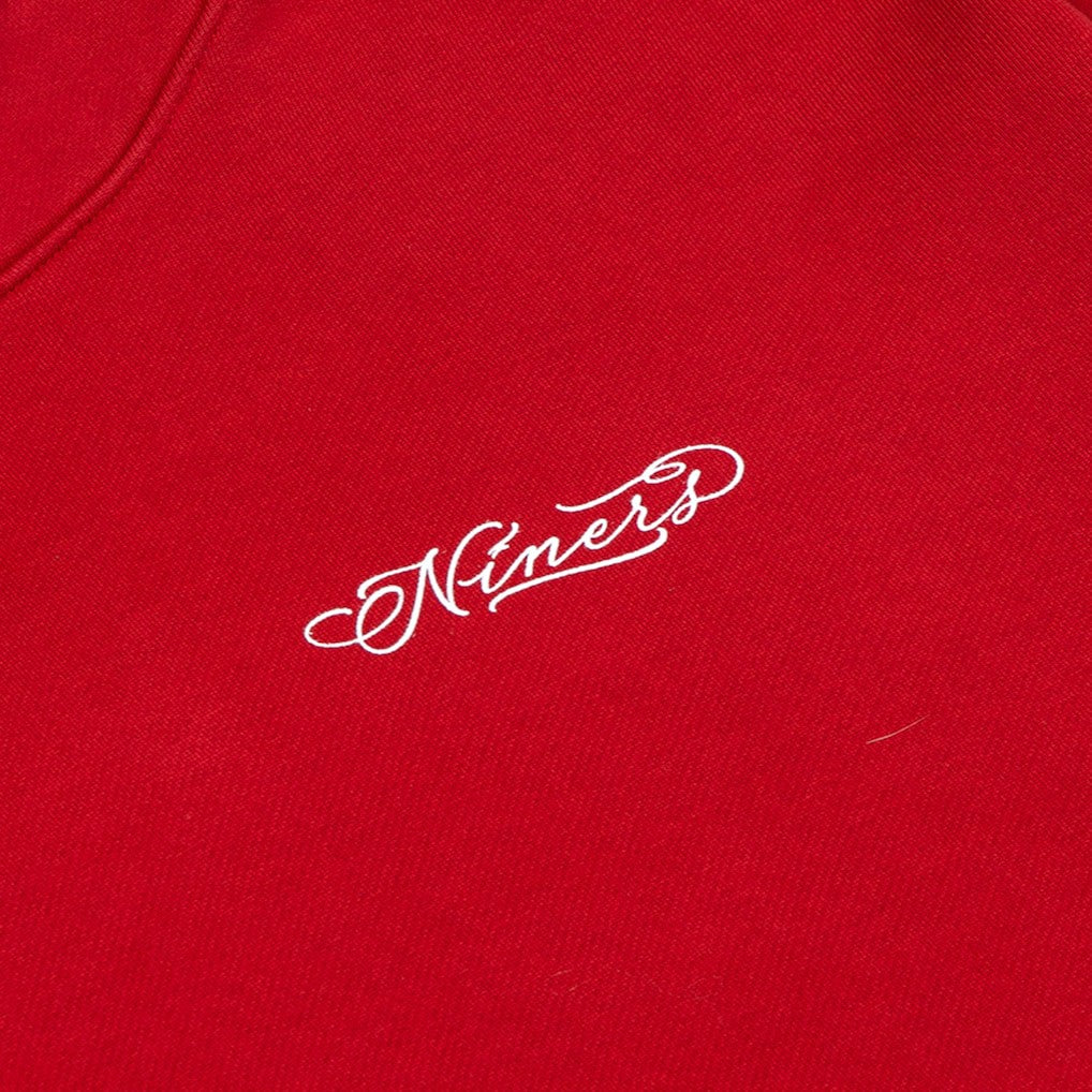 San Francisco 49ers Born x Raised Unisex Fine Line Hoodie - Scarlet Hoodies