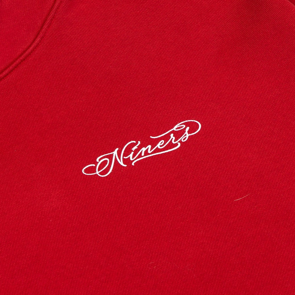 San Francisco 49ers Born x Raised Unisex Fine Line Hoodie - Scarlet Hoodies