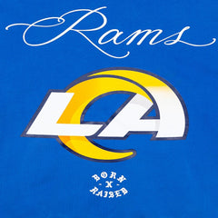 Los Angeles Rams Born x Raised Unisex Fine Line Hoodie - Royal Hoodies